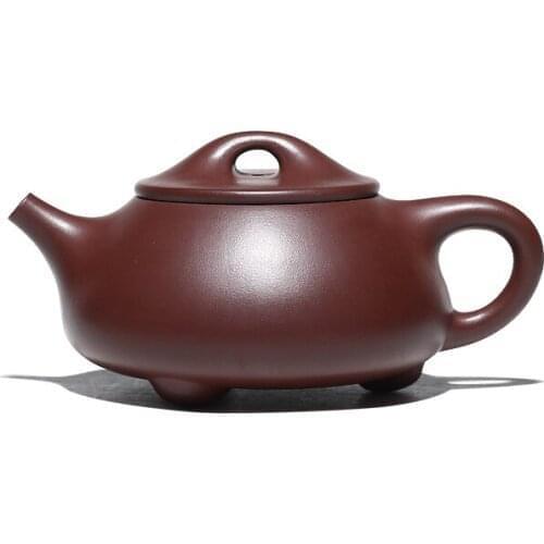 Yixing purple clay teapot pure handmade raw purple clay tea made by stone scoop