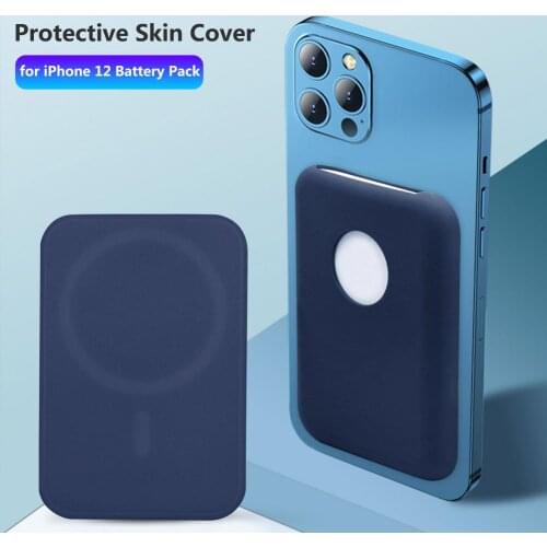Power Bank Case For IPhone 12 Battery Pack Silicone Cover Anti-Scratch Skin Sleeve Battery Storage Bag Shockproof Protective Box