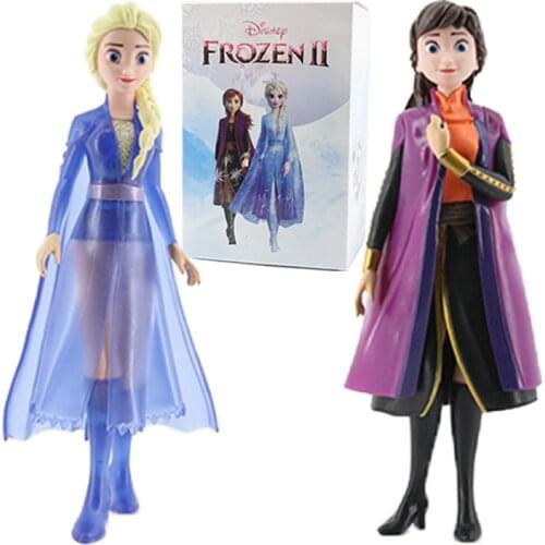 Disney Frozen Action Figure Boxed Ice Queen Elsa Princess Anna Model Decoration Birthday Gift Desktop Decoration Cake Accessory
