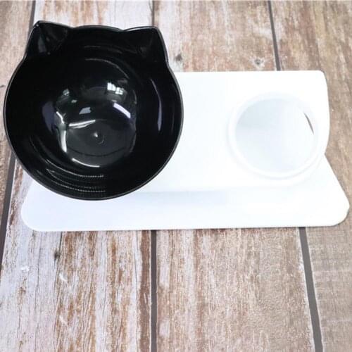 Cat Double Bowls With 15 Degrees Tilted Raised Nonslip Stand Pet Food And Water Containers For Cats Dogs Feeding Pets Products