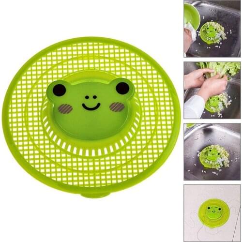 Bathroom Sink Strainer Waste Filter Kitchen Waste Collector Cute Cartoon Pattern Tub Strainer Cover Filter Hair Stopper Catcher