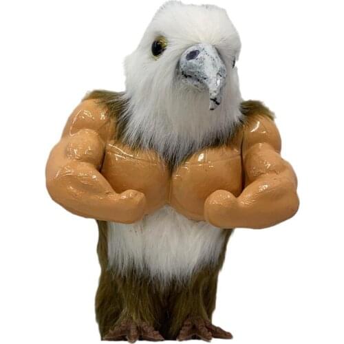 Simulation Funny Tricky Toys Muscle Eagle Animal Model For Kids Children Boys Girls Birthday Gift Home Decoration Accessories