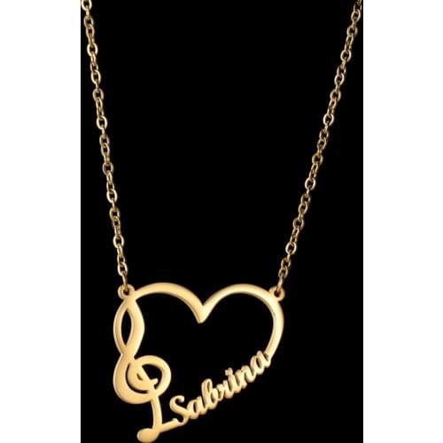 Customized Heart Note Name Necklace Women Infinity Love Charm Personalized Letter Numbers Pendant Stainless Steel Jewelry Gifts