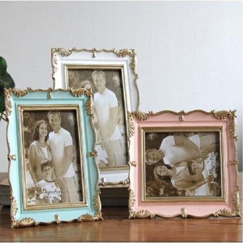 UBRUSH Creative photo frame White Green Pink 5 Inch European photo frame resin 17.5*14.5cm Frame