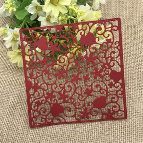 Square lace flower Metal Cutting Dies Stencil Scrapbooking Photo Album Card Paper Embossing Craft DIY Dies Cut