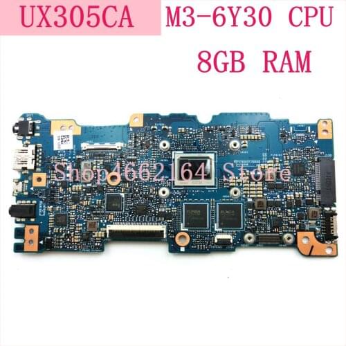 UX305CA mainboard M3-6Y30 CPU 8GB RAM REV 2.0 For ASUS UX305C UX305CA Zenbook motherboard 90NB0AA0-R00040 Tested OK