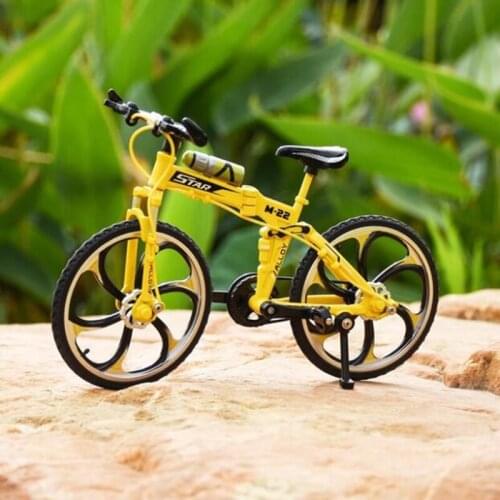 1:8 Alloy Bicycle Model Diecast Metal Mini Finger Mountain bike Racing Toy Bend Road Simulation Toy Decoration