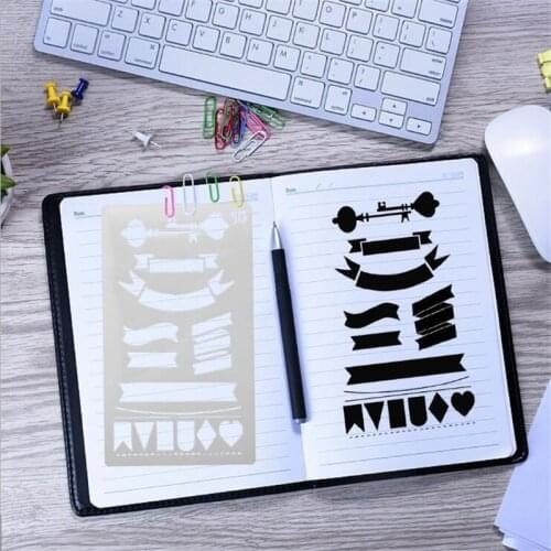 12 PCS/lot A6 Creative Painting Template Set DIY Hand Account Decoration Embossing Paper Card Template Kids Drawing Gift 03102