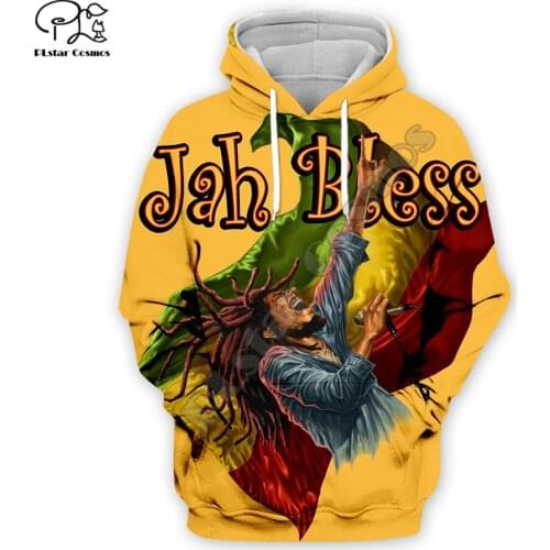 Newest Reggae Lion Singer HipHop Legend Bob Marley Funny NewFashion Harajuku 3DPrint Men/Women Autumn Pullover Casual Hoodies B7