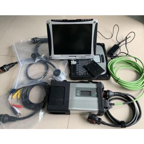 Second hand Dignosis laptop CF19 CF-19 I5 with 360G SSD Software + MB STAR C5 SD Connect car diagnostic tool full set save time