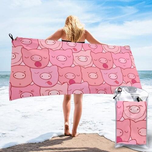 Wearable Bath Towel Pink Muzzles Of Piglets Soft and Absorbent Unique Towel for Hotel Home Bathroom Gifts Women Bathrob