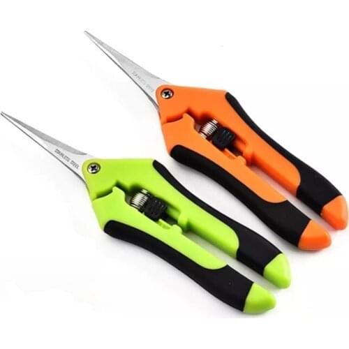 Stainless Steel Garden Pruning Shears Fruit Picking Scissors Household Potted Trim Weed Branches Small Scissors Gardening Tools