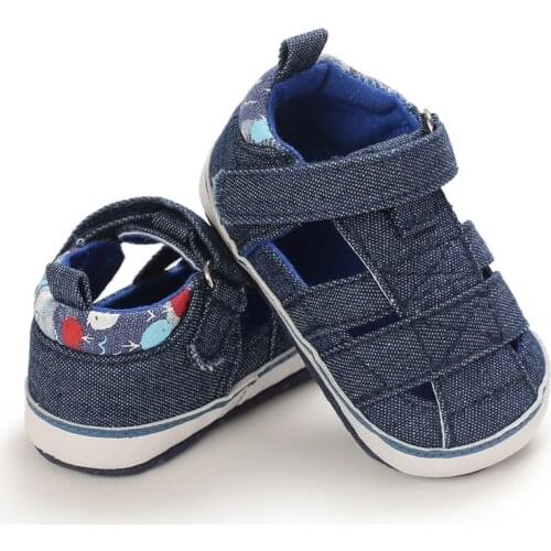 Bobora Summer Newborn Boys Fashion Hollow Out Sandals Baby Boy Non Slip Cotton Soft Non Slip Walking Shoes