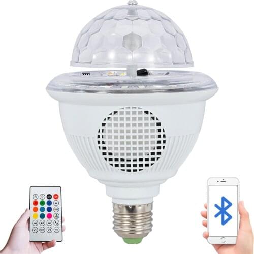 Led Remote Control Stage Lamp Voice Control Flash Bluetooth Colorful Lights Rotating KTV Bar DJ Atmosphere Magic Ball Light