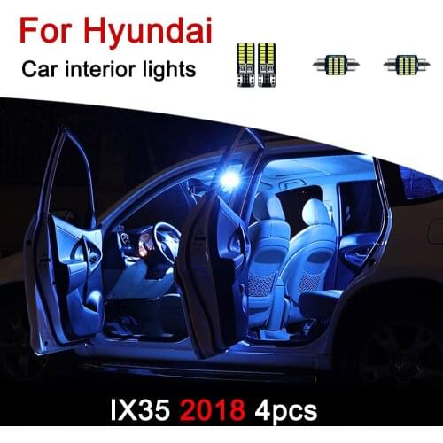 Car LED Bulbs Interior lights For Hyunda IX35 2018 Rear Car interior lights Sun Visor Vanity Mirror Lights Accessories