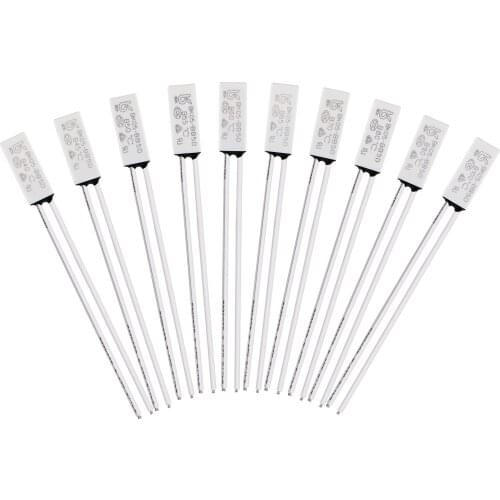 Uxcell 10 Pcs KSD9700 Thermostat, Normally Close 40-100°C(104-212°F) N.C 5A Temperature Control Switch Assortment Kit