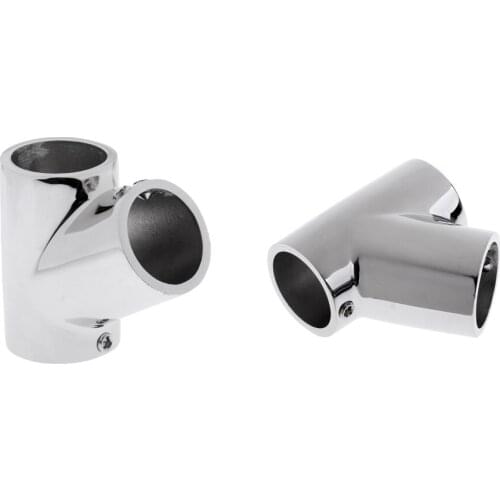 2xHandrail Fitting 60° Tee Right Side 7/8 Stainless Steel Boat Marine Solid