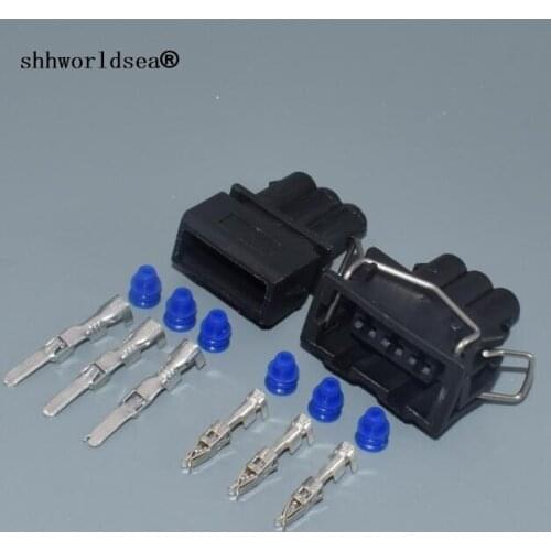 Shhworldsea 3 pin car waterproof housing plug 357 972 763 wiring harness electric cable connector 357972763 357 972 753 for VW