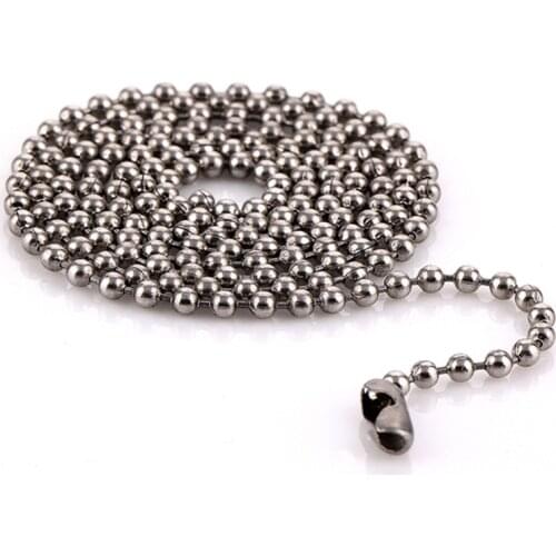 10pcs/Lot Ball Beads Chain Necklace Stainless Steel DIY Necklaces for Jewelry Making Accessories 50-80cm