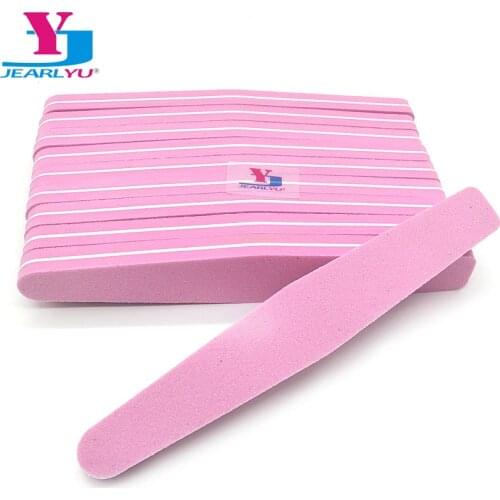 10pcs/lot Prismatic Nail Files Sanding 100/180 Pink Sponge Style Nail Art Tips Manicure Tool UV Gel Sandpaper Buffer Lima Unghie