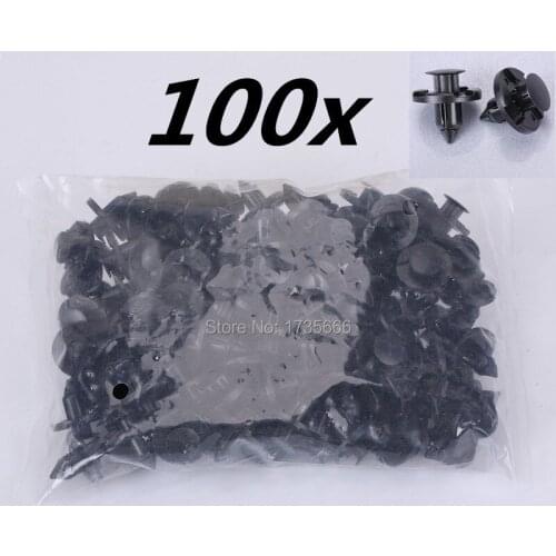 100X Black Drive Rivets Trim Push Car Clips and Fasteners 01553-09321 for Nissan 370Z Maxima & 300ZX 1994