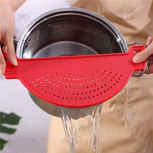 2021 Plastic Pot Funnel Strainers Water Filters Rice Accessories Handle Type Fruit Vegetable Wash Colander Kitchen Gadgets