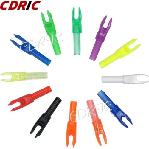 50Pcs Arrow Nocks 12 Color For ID 4.2mm fiberglass arrow & arbon arrow shaft Archery Hunting