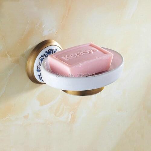 Bathroom Hardware Accessories Soap Dish Holder Wall Mount Antique Retro Sanitary Wares Soap Case ZR2602