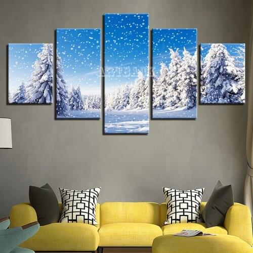 2019 new 5 spell diamond painting snow tree winter landscape pattern 5D full square 3d mosaic living room decoration tree