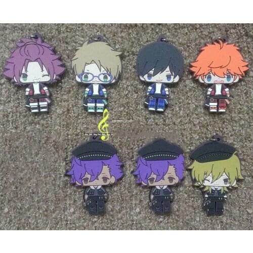 Anime Keychain Ensemble Stars Trickstar Isara Mao Resin Rubber Keychian Keyrings Portachiavi llavero
