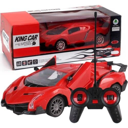 Free Shipping Upgrade version Super Racing Car door open Rc Speed Radio Remote Control Sports Car 1:24 Motor Xmas Gift Kid toy