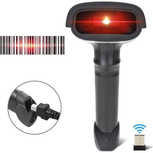 Wireless scanner laser barcode label barcode scanning gun wireless express hand-held scanner supermarket barcode gun