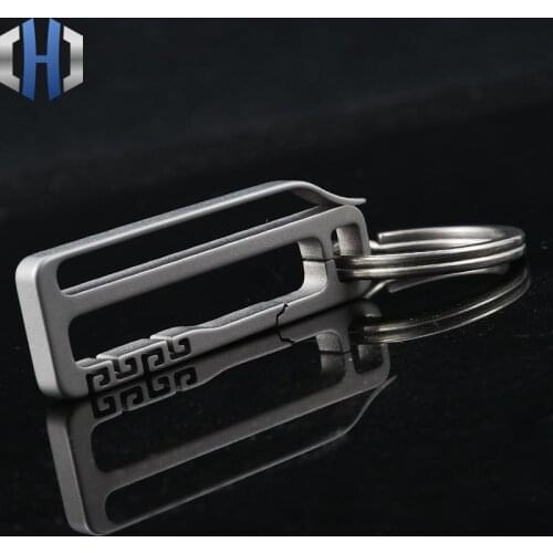 Key Chain Titanium Alloy Belt Hang Buckle Mens Waist Hanging Ring Personalized Custom Creative Gift Car Pendant EDC Buckle