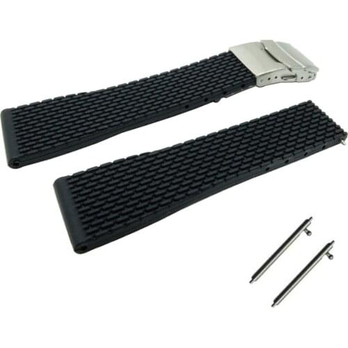 22mm Quick Release Rubber Watch Band Strap For Samsung Gear S3 Classic / Frontier Folding Buckle Watchband Wrist Belt Bracelet