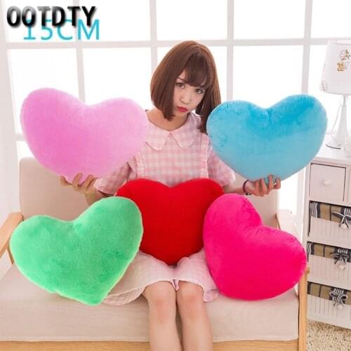 20cm Heart Shape Decorative Throw Pillow PP Cotton Soft Creative Doll Lover Gift L5YF