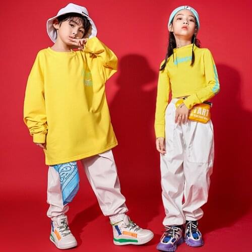 Kids Carnival Hip Hop Dancing Show Clothing For Girls Boys Jazz Dance Costume Clothes Stage Wear For Singers Outfits