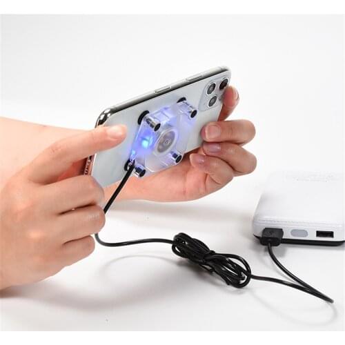 Hot Mini Mobile Phone Cooling Fan Silicone Suction Cup Bottom USB Charging Cooling Artifact