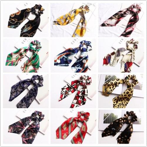 Fashion scrunchie Horsetail holder Hair ring hot selling tropical Travel Style holiday hair accessories printed feame Hair Tie