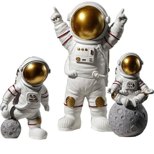 Creative Resin High Quality Home Living Room Little Spaceman Astronaut Desktop Living Room Decoration Birthday Present Ornaments
