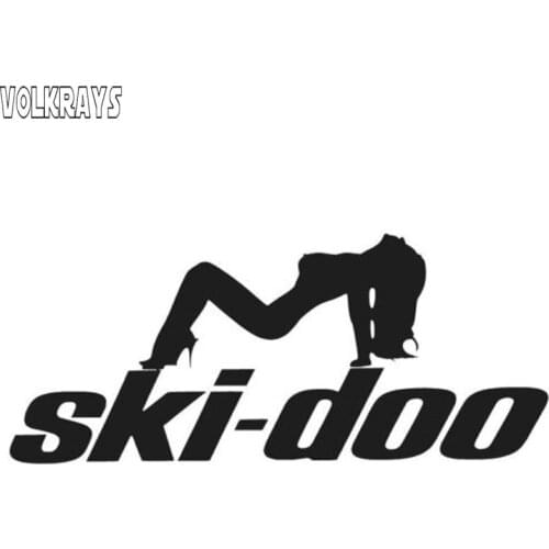 Volkrays Fashion Car Sticker Skidoo Quad Plow Snowmobie Trailer Accessories Reflective Vinyl Decal Black/Sliver,6cm*16cm