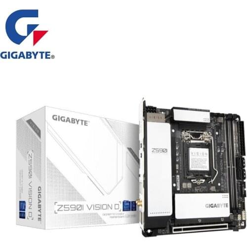 NEW For Gigabyte GA Z590I VISION D Motherboard LGA 1200 Z590 MINI-ITX Desktop Mainboard Support i3 i5 i7 10100F 10700K