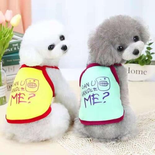 Simple Summer Cute Soft Dogs Vest Comfortable Pet Clothes Shirt Dog Vest Puppy Dog Accessory Dog Clothes Cat T-shirt Sleeveless