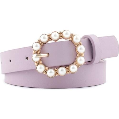 Ke Meiqi Pearl Womens All-match Fashion Belt Belt Luxury Designer Belt Fashion Belt Ladies Belt Pearl Fashion Belt Ladies Belt