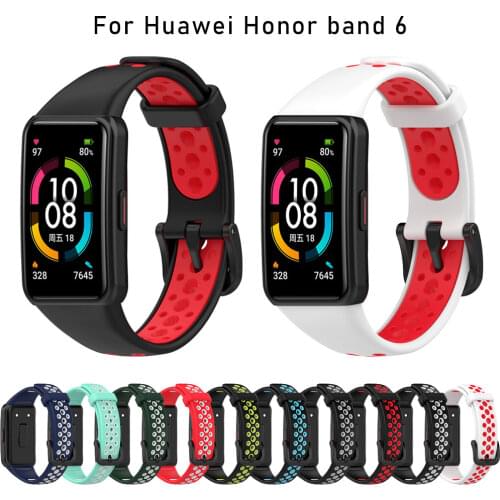Watchband For Huawei Band 6 Strap Bracelet Smart Watch Band Watchstrap Waterproof Replacement Breathable WristStrap Silicone