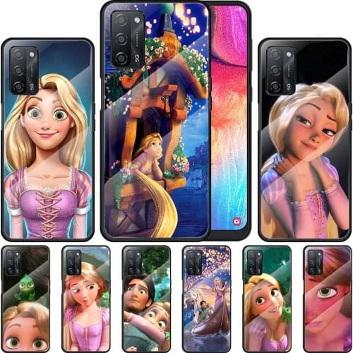 Rapunzel Disney Movie for OPPO Realme 7i 7 6 5 Pro C3 XT A9 2020 A52 Find X2Lite Luxury Tempered Glass Phone Case Cover