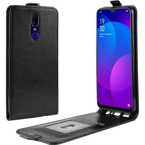 Luxury PU Leather Flip Case Vertical Open Down Up For OPPO Reon 10X Zoom F11 Pro OPPO A5S A7 F9 Pro A73 A73t A1