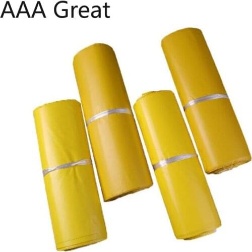 100Pcs/Lot Self-Seal Adhesive Courier Storage Bags Waterproof Bag Mailer Postal Mailing Pouches Multiple Sizes Yellow