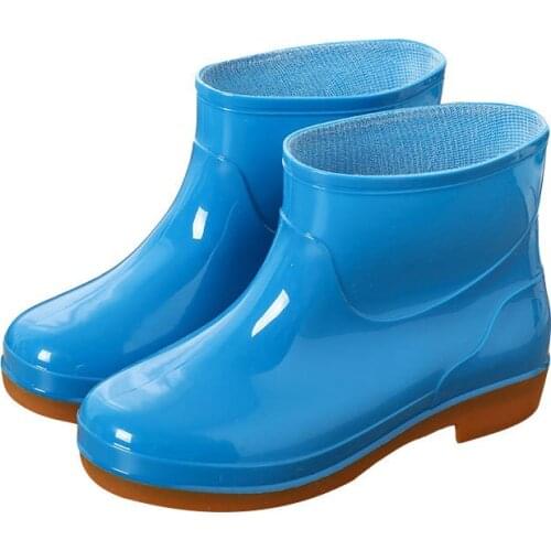 Rain Boots Women Light Warm New Design Washing Shoes PVC Waterproof Garden Work Shoes Removable Cover Soft Women Rain Shoes
