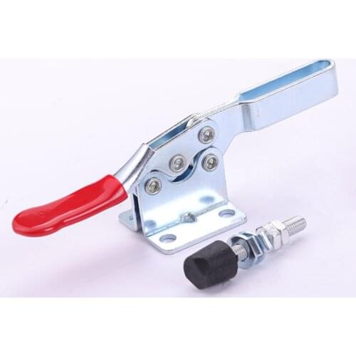 Silver Stainless Steel Quick Clamp Durable Hardware Tools Horizontal Switch Clamp Non-Slip Handle Processing Fittings Pipe Clamp