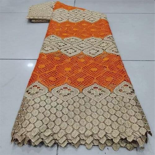 SJ Lace 2021 High Quality Water Soluble Guipure Cord Fabric African Lace Fabric Nigerian Lace Fabric For Women Wedding A3-4